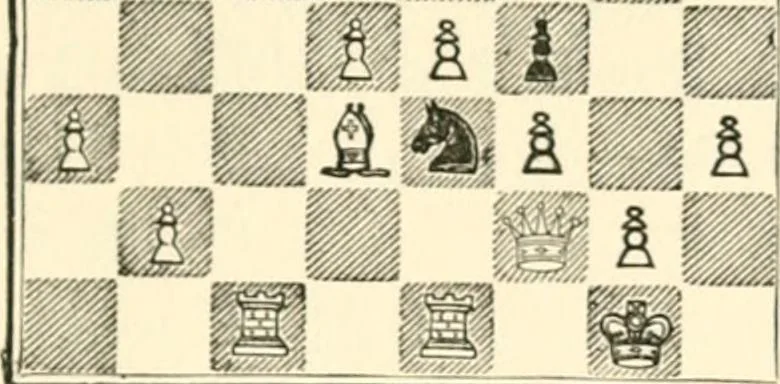 An illustration from Chess fundamentals, 1921, leaf 170