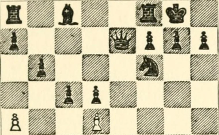 An illustration from Chess fundamentals, 1921, leaf 176