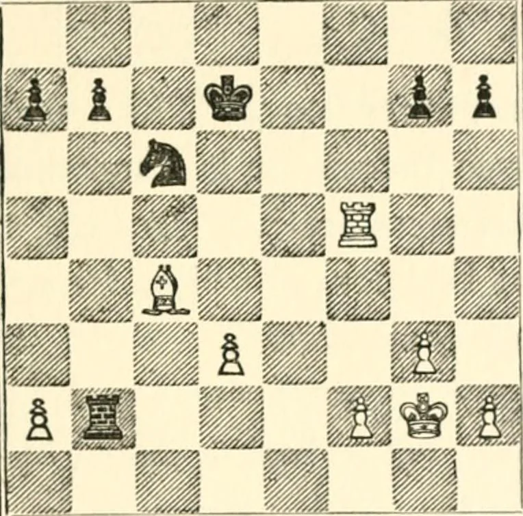 An illustration from Chess fundamentals, 1921, leaf 182