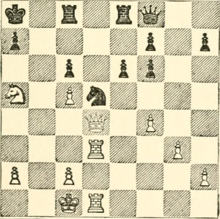 An illustration from Chess fundamentals, 1921, leaf 194