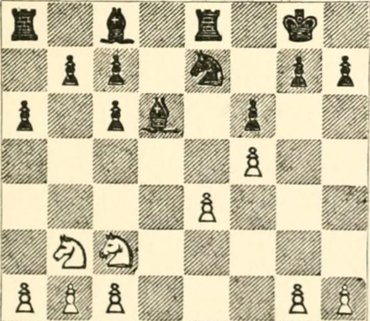 An illustration from Chess fundamentals, 1921, leaf 198