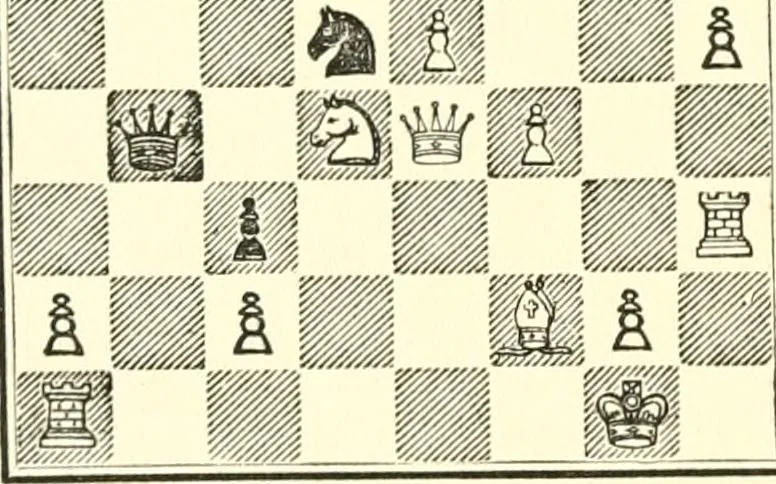 An illustration from Chess fundamentals, 1921, leaf 207