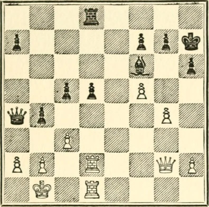 An illustration from Chess fundamentals, 1921, leaf 222