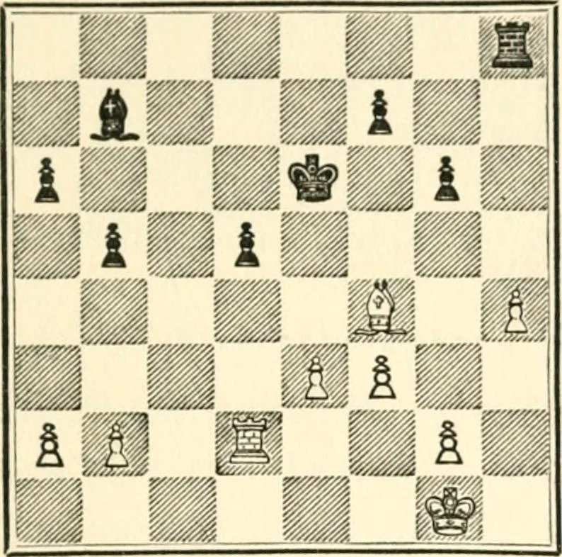 An illustration from Chess fundamentals, 1921, leaf 228