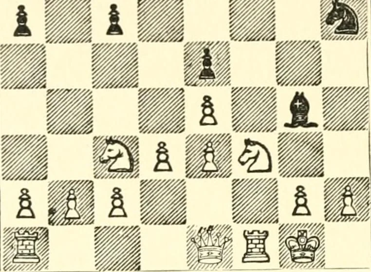 An illustration from Chess fundamentals, 1921, leaf 237