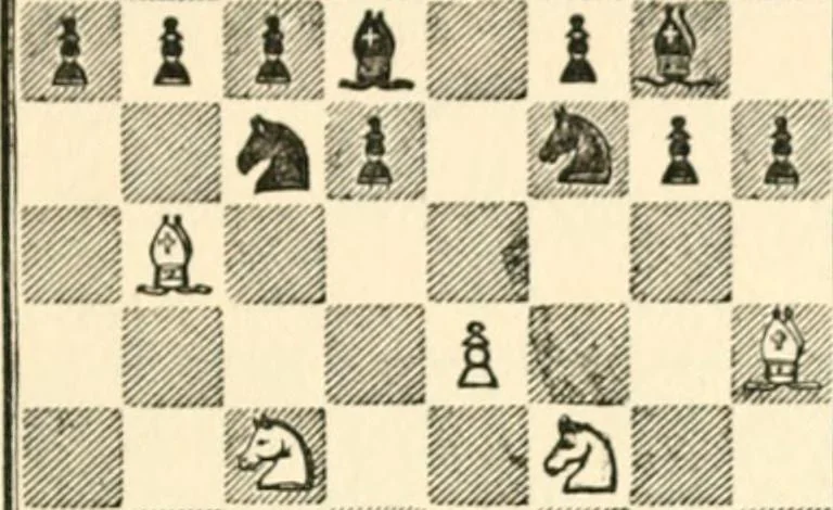An illustration from Chess fundamentals, 1921, leaf 248