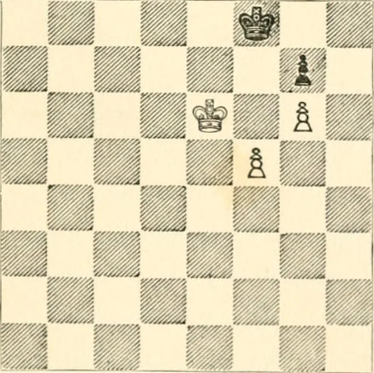 An illustration from Chess fundamentals, 1921, leaf 28