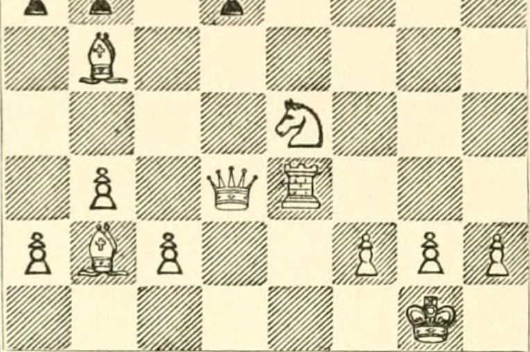 An illustration from Chess fundamentals, 1921, leaf 37