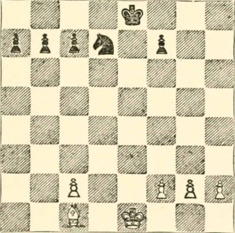 An illustration from Chess fundamentals, 1921, leaf 72