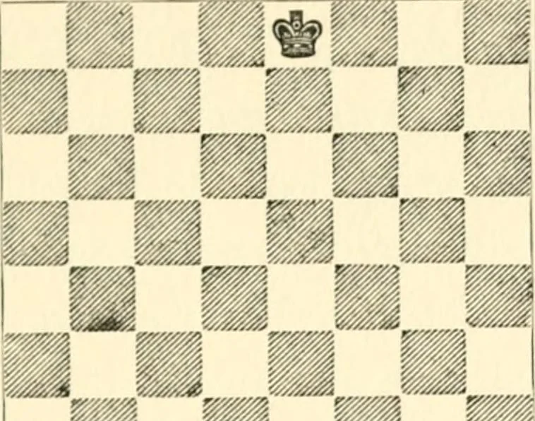 An illustration from Chess fundamentals, 1921, leaf 74