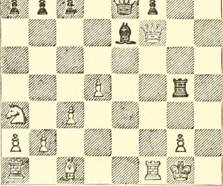 An illustration from Chess fundamentals, 1921, leaf 83