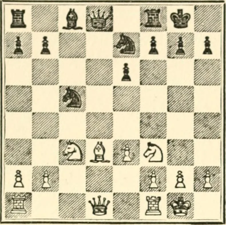 An illustration from Chess fundamentals, 1921, leaf 94