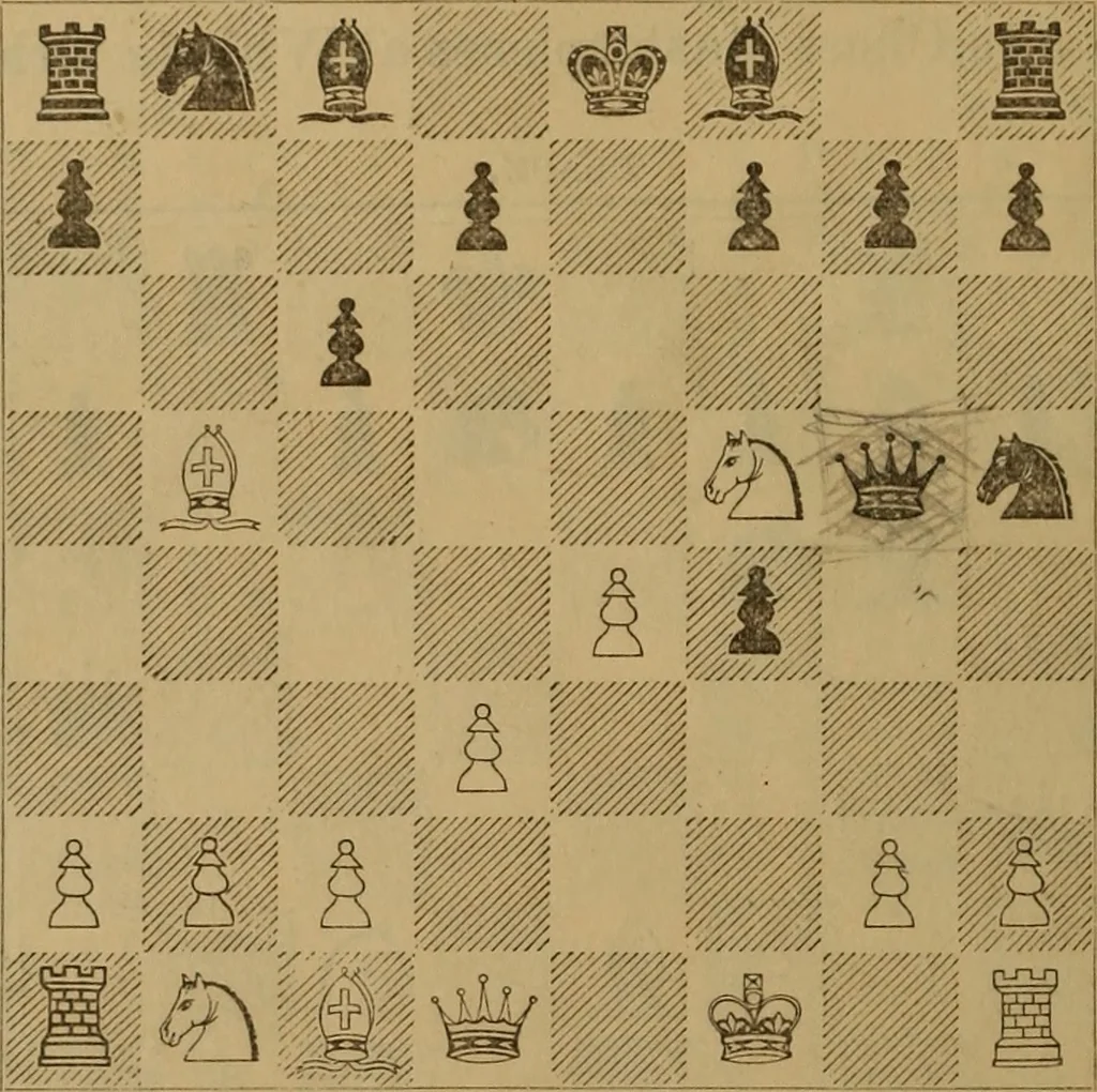 An illustration from The chess openings, 1880, leaf 187