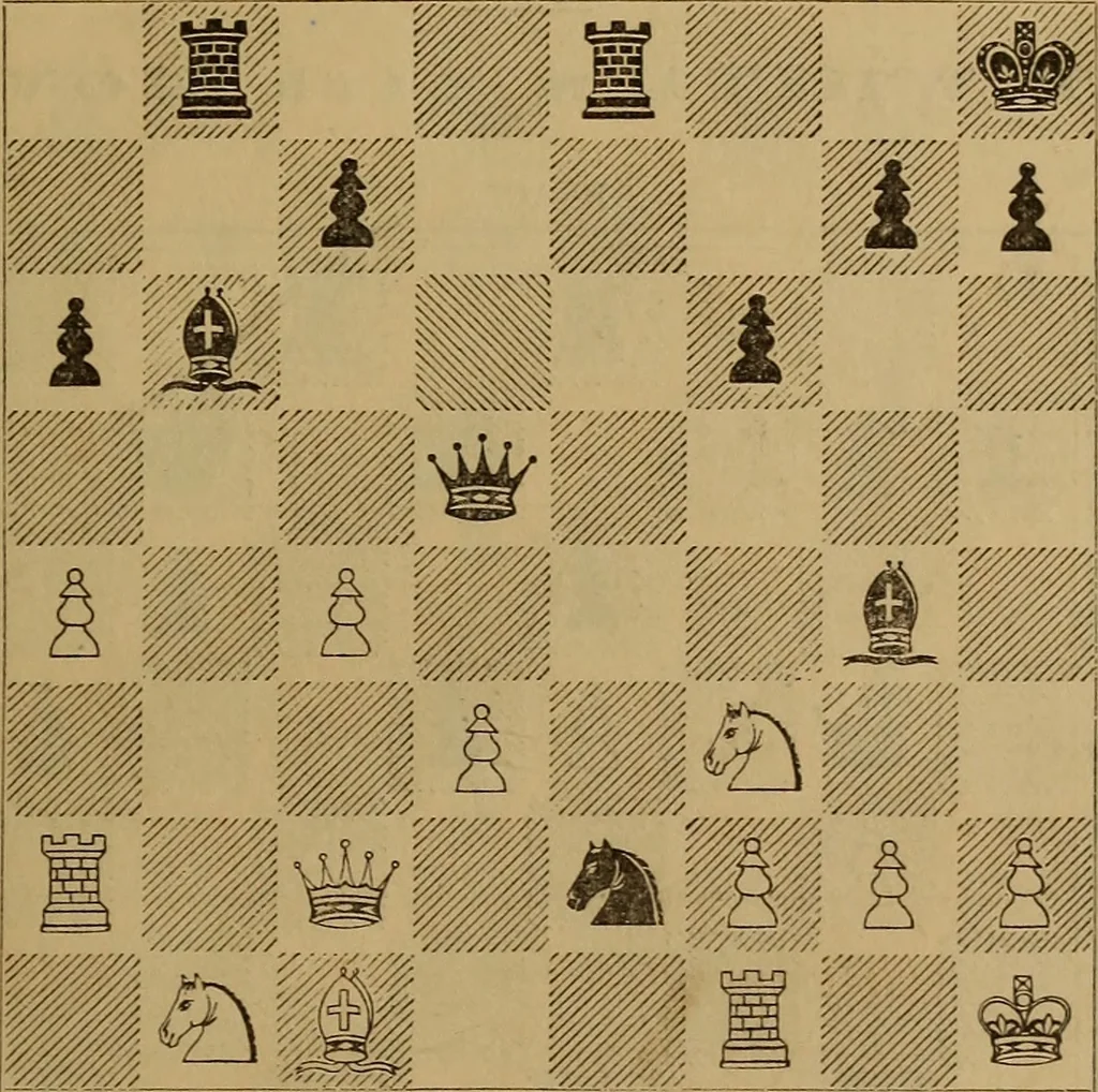 An illustration from The chess openings, 1880, leaf 196