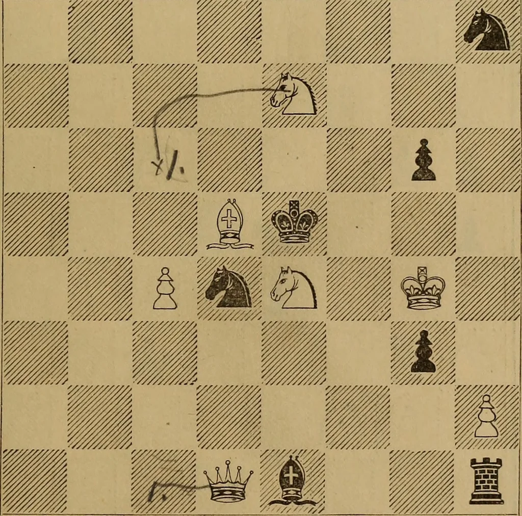 An illustration from The chess openings, 1880, leaf 208