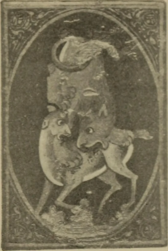 An illustration from Chess and playing cards, 1898, leaf 372