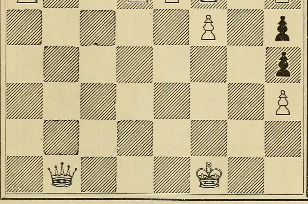 An illustration from Chess problems, 1886, leaf 15