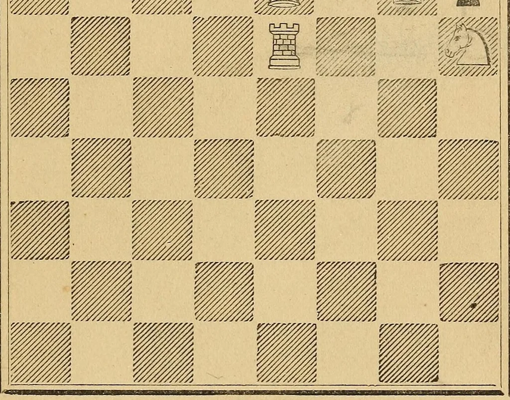 An illustration from Chess problems, 1886, leaf 21