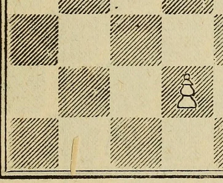 An illustration from Chess problems, 1886, leaf 27