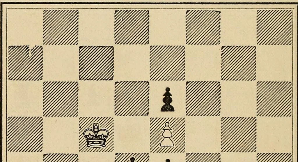 An illustration from Chess problems, 1886, leaf 50