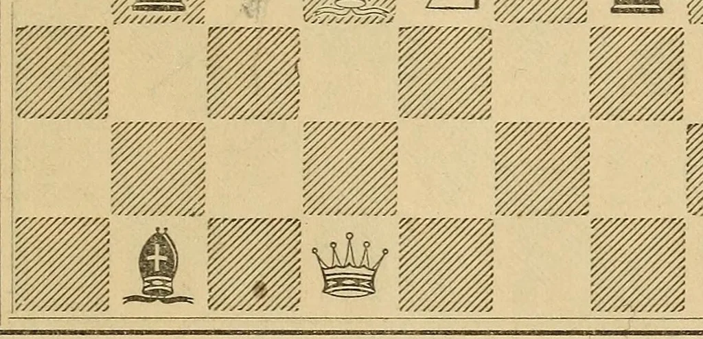 An illustration from Chess problems, 1886, leaf 59