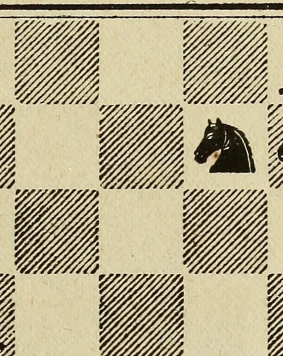 An illustration from Chess problems, 1886, leaf 73