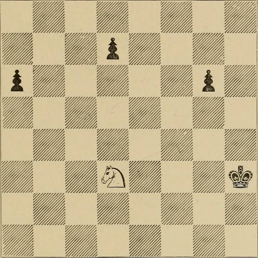 An illustration from Chess strategics illustrated;, 1900, leaf 140