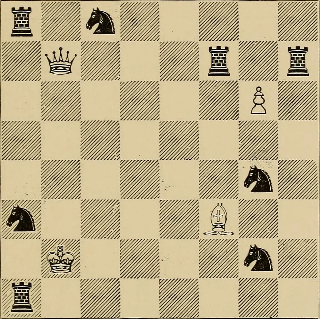 An illustration from Chess strategics illustrated;, 1900, leaf 142