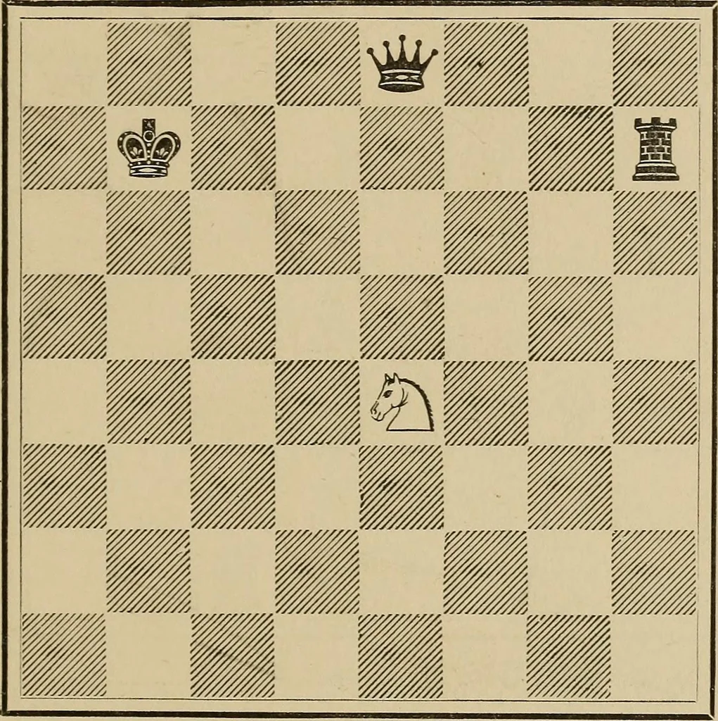 An illustration from Chess strategics illustrated;, 1900, leaf 144