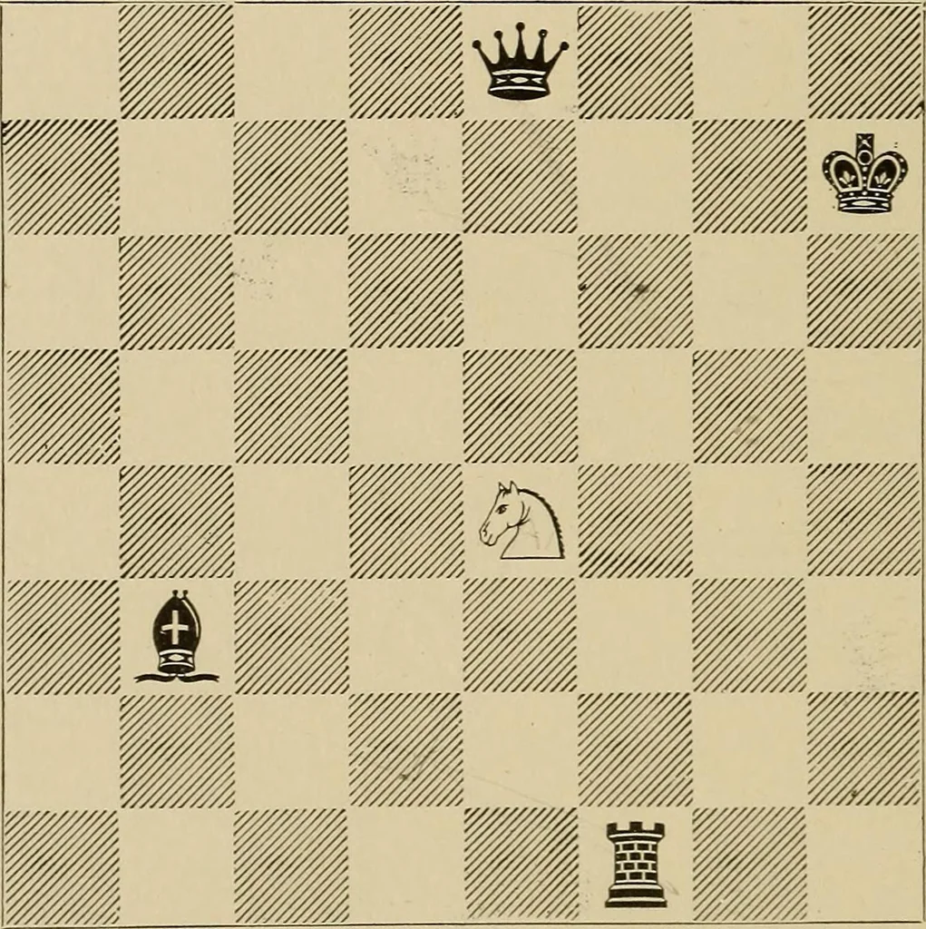 An illustration from Chess strategics illustrated;, 1900, leaf 145