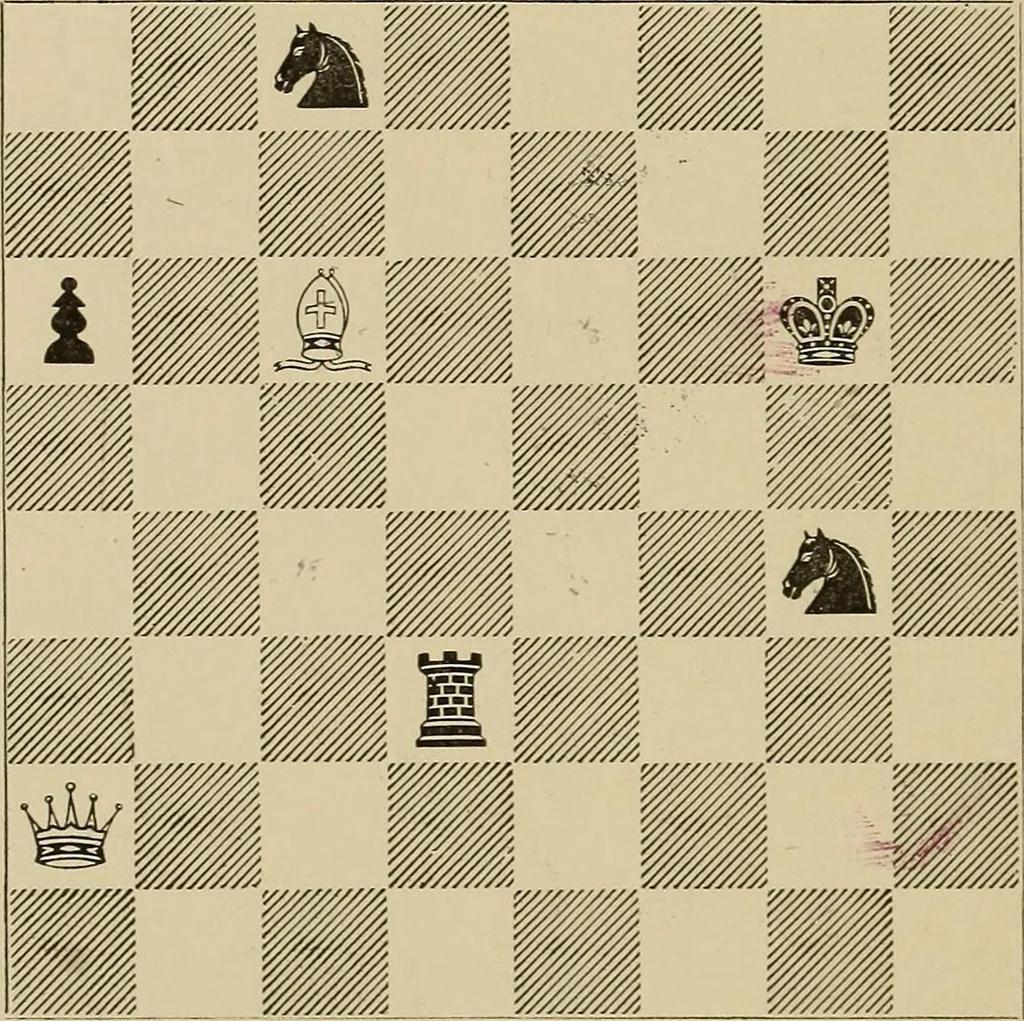 An illustration from Chess strategics illustrated;, 1900, leaf 147