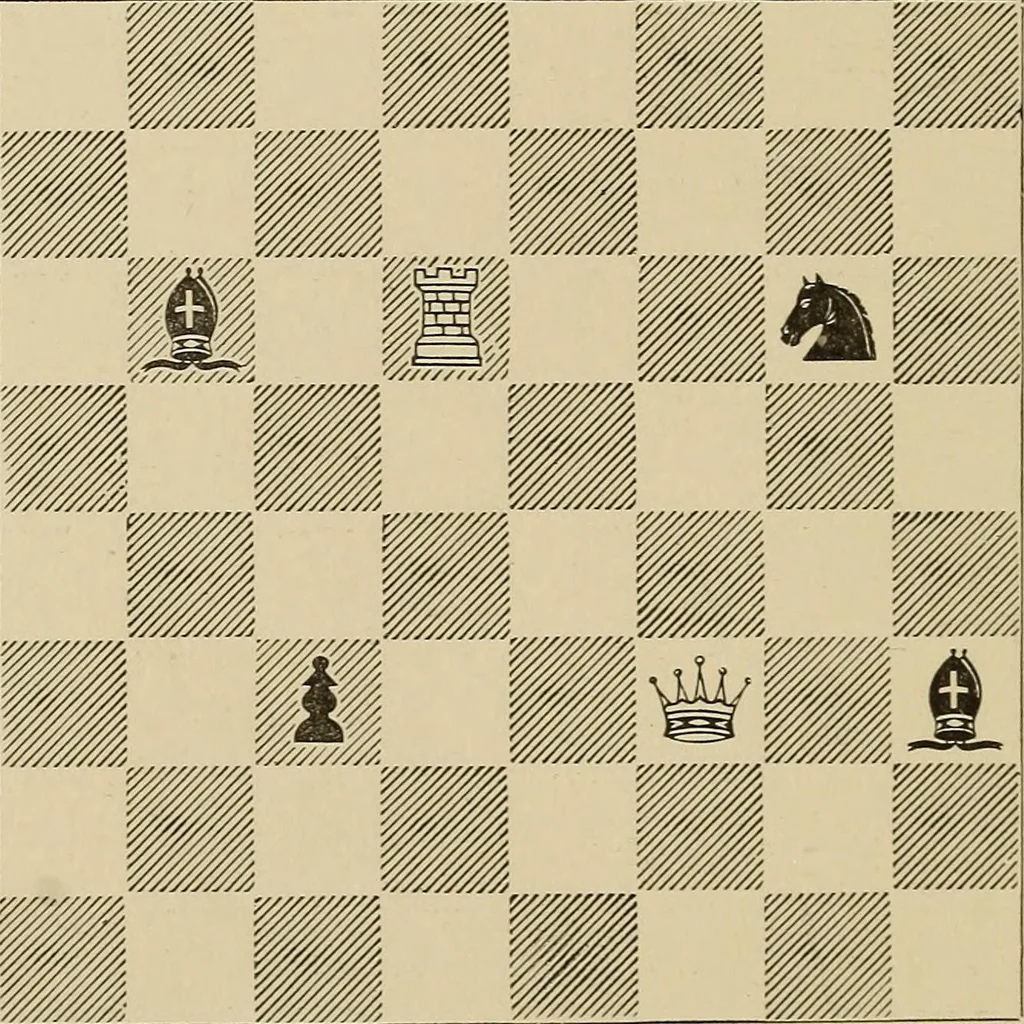 An illustration from Chess strategics illustrated;, 1900, leaf 151