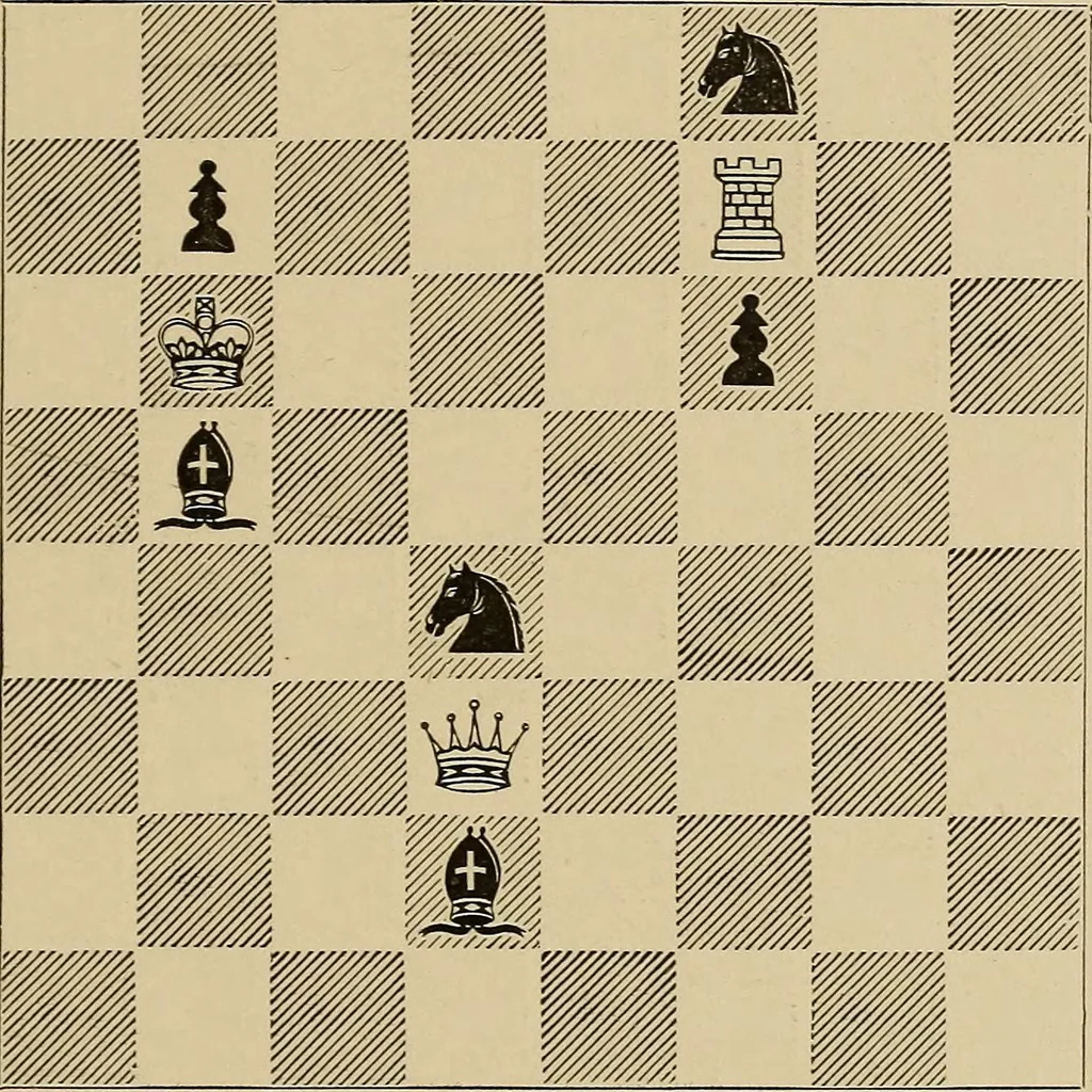 An illustration from Chess strategics illustrated;, 1900, leaf 154