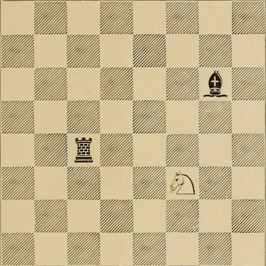 An illustration from Chess strategics illustrated;, 1900, leaf 188