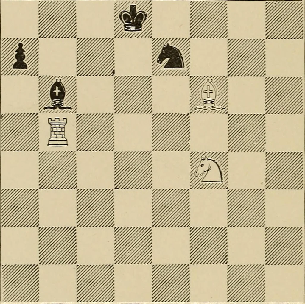 An illustration from Chess strategics illustrated;, 1900, leaf 207