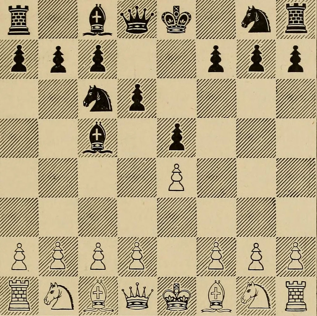 An illustration from Chess strategics illustrated;, 1900, leaf 214