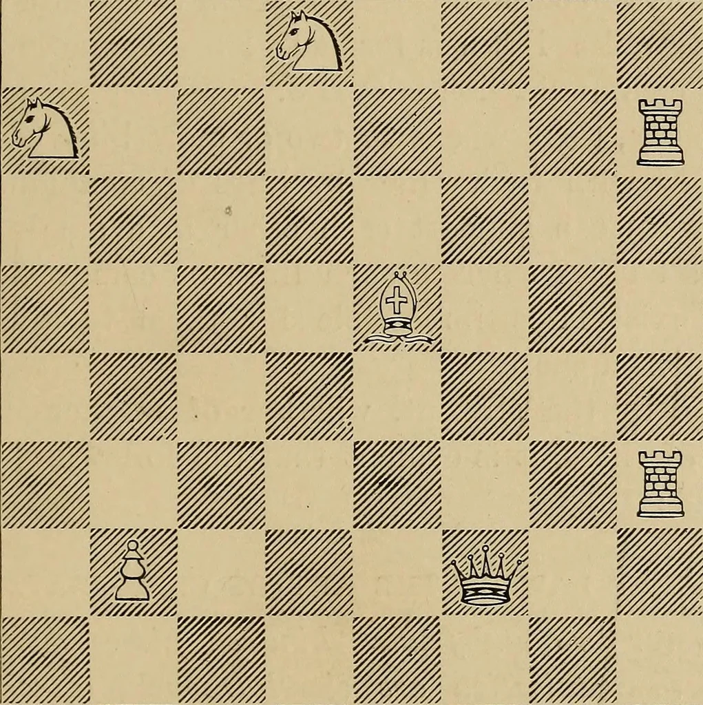An illustration from Chess strategics illustrated;, 1900, leaf 48