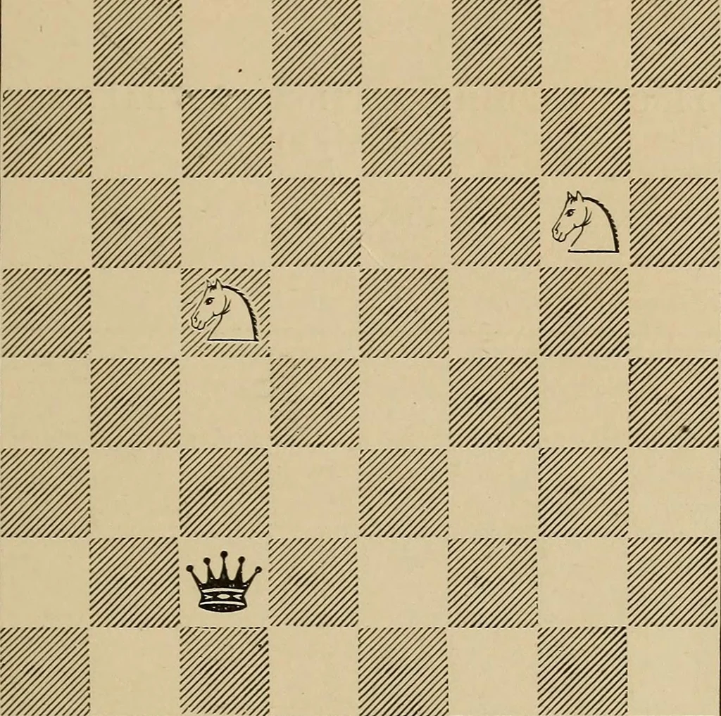 An illustration from Chess strategics illustrated;, 1900, leaf 50