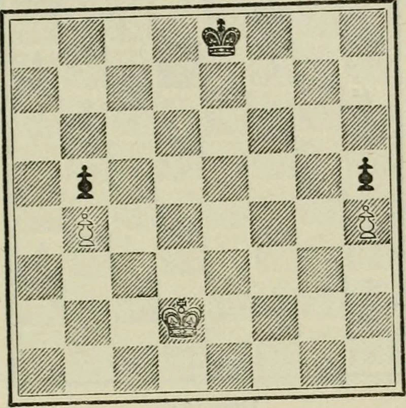 An illustration from Chess strategy, 1921, leaf 100