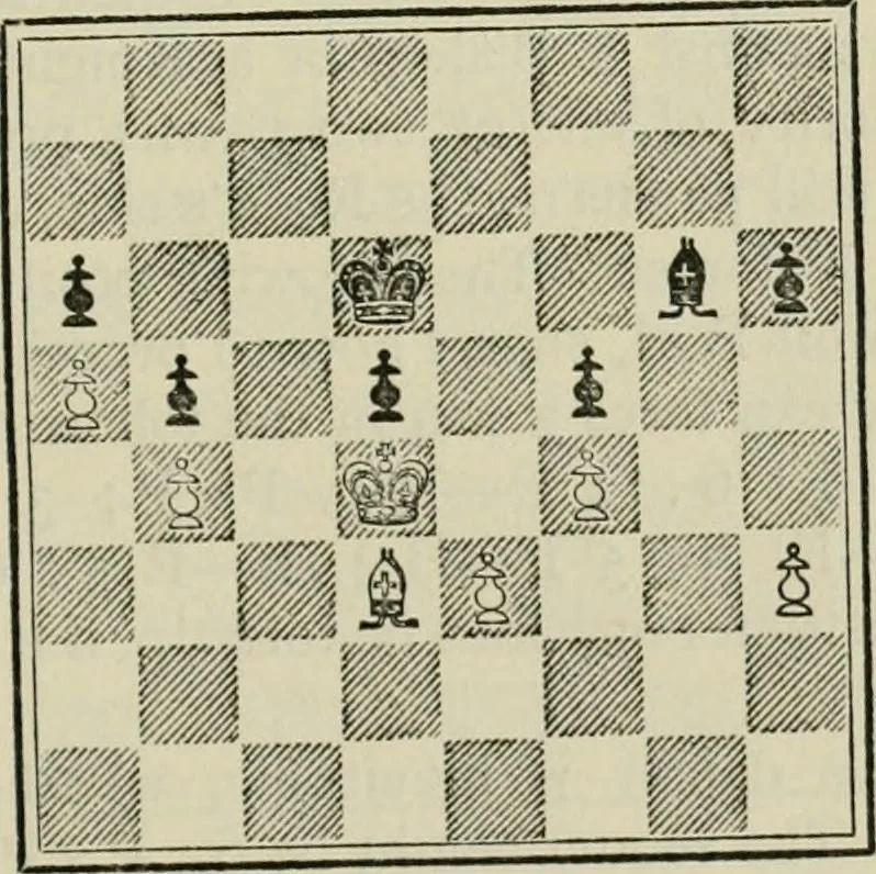 An illustration from Chess strategy, 1921, leaf 106