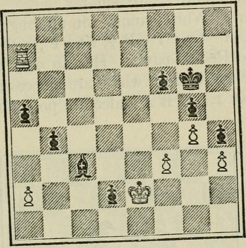 An illustration from Chess strategy, 1921, leaf 108