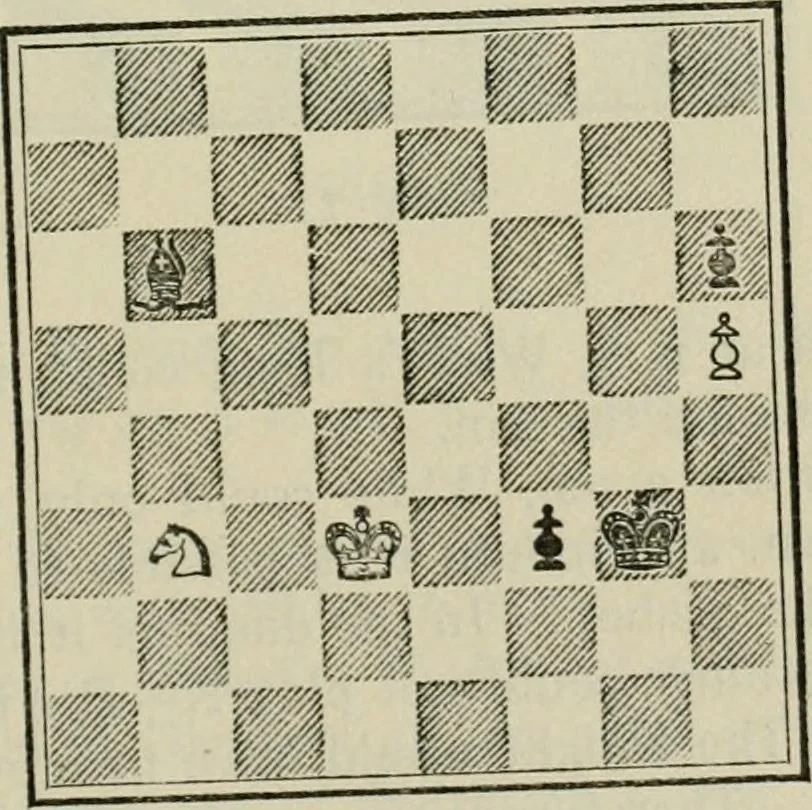 An illustration from Chess strategy, 1921, leaf 108