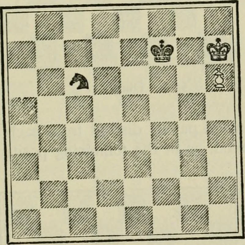 An illustration from Chess strategy, 1921, leaf 110