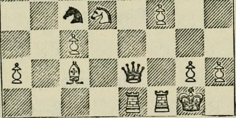 An illustration from Chess strategy, 1921, leaf 198