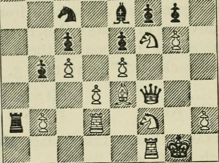 An illustration from Chess strategy, 1921, leaf 295