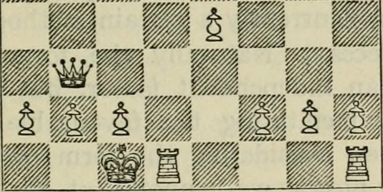 An illustration from Chess strategy, 1921, leaf 44