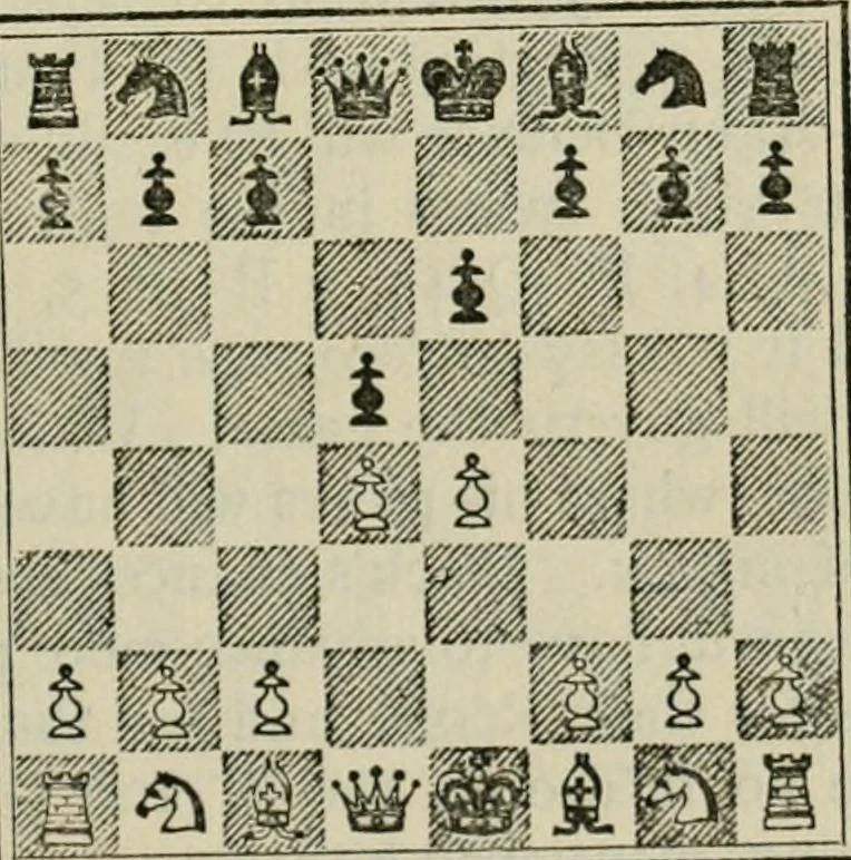 An illustration from Chess strategy, 1921, leaf 62