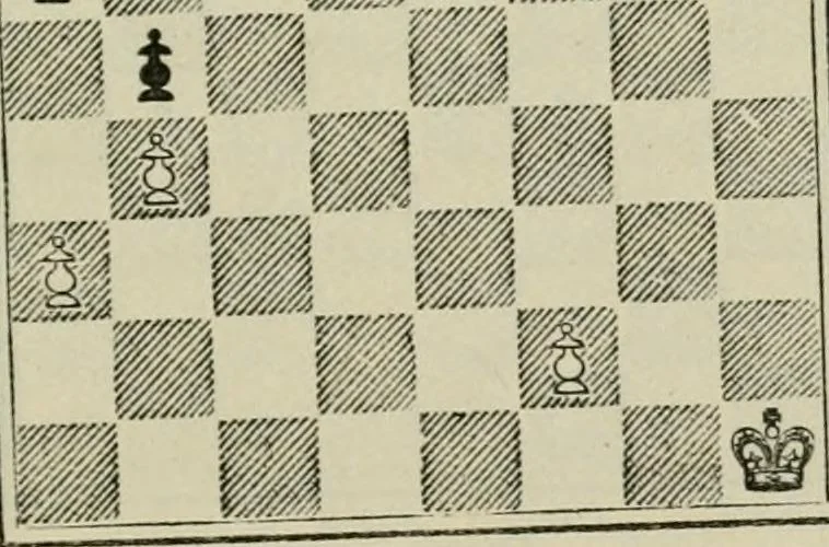 An illustration from Chess strategy, 1921, leaf 96
