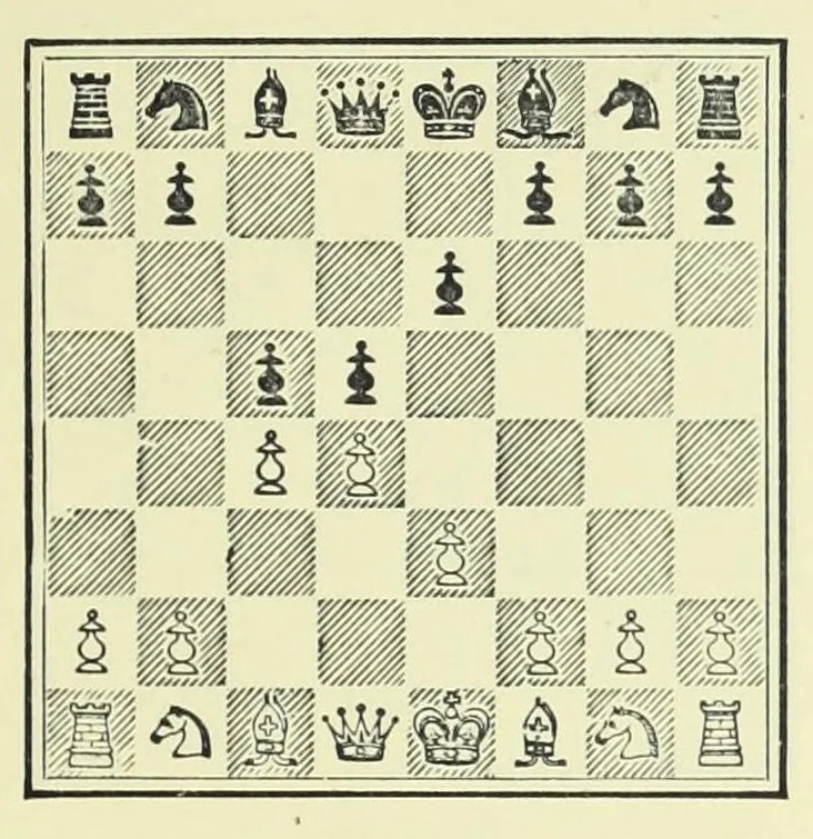 An illustration from Chess Strategy, 1917, leaf 71