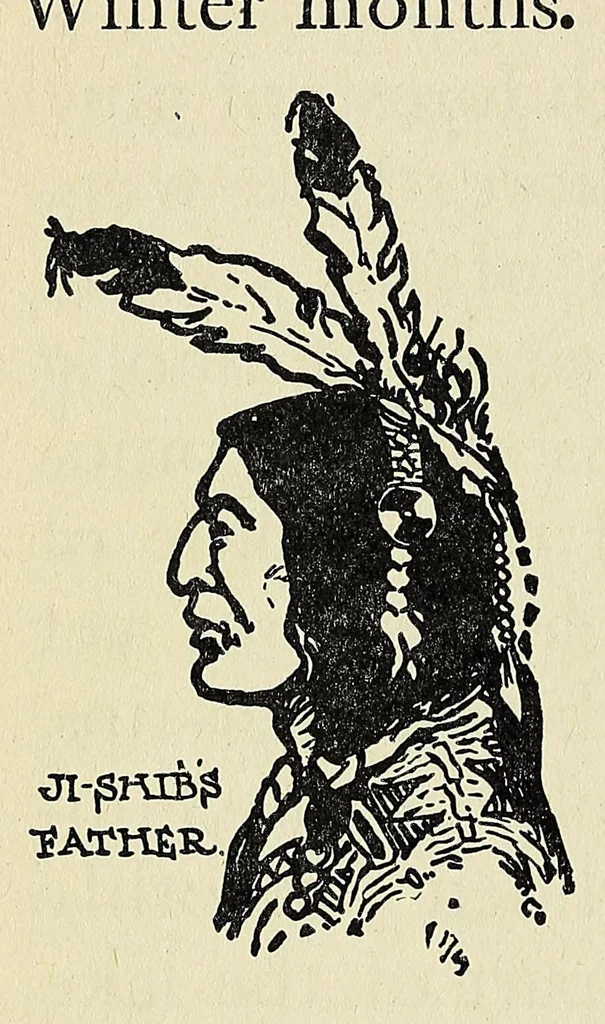 An illustration from The childhood of Ji-shib ́: the Ojibwa, 1900, leaf 34